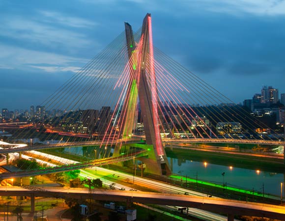 Most famous bridge in Sao Paulo