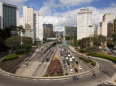 Most famous bridge in Sao Paulo