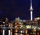 auckland city and skytower at night