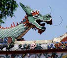 decorative dragon on chinese temple